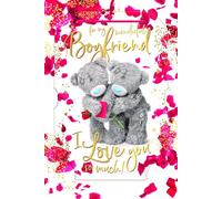 Me To You Tatty Teddy, biglietto di auguri di compleanno 3D per fidanzato, 15 x 15 cm, collezione ufficiale