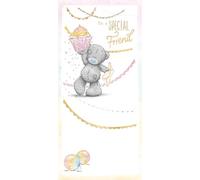 Me To You Tatty Teddy, biglietto di auguri di compleanno per amico speciale con cupcake, 10 x 20 cm, collezione ufficiale