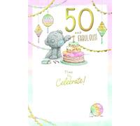 Me To You Tatty Teddy - Biglietto di auguri per 50° compleanno, collezione ufficiale, 15 x 22 cm