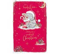 Me To You Tatty Teddy - Biglietto di Natale con scritta in inglese "To A Lovely Nan", collezione ufficiale, 12,7 x 2