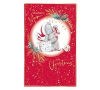 Me To You Tatty Teddy - Biglietto di Natale con scritta in inglese "To A Wonderful Mam", 15 x 22 cm, collezione ufficiale