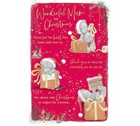 Me To You Tatty Teddy - Biglietto di Natale con scritta in inglese "To My Wonderful Mum", con inserto in carta, 15 x 22 cm, collezione ufficiale