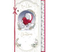Me To You Tatty Teddy - Biglietto di Natale con scritta "To The One I Love", 17,8 x 28,9 cm,
