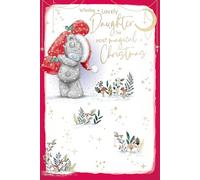 Me To You Tatty Teddy, biglietto di Natale per figlia, orsetto Tatty Teddy con cracker di Natale, 15 x 22 cm, collezione ufficiale