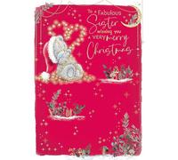 Me To You Tatty Teddy - Biglietto di Natale per una sorella favolosa, 12,7 x 17,8 cm, collezione ufficiale