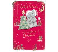 Me To You Tatty Teddy - Biglietto di Natale per zia e zio, 15 x 22 cm, collezione ufficiale