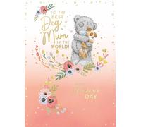 Me to You Tatty Teddy, biglietto per la festa della mamma con scritta in lingua inglese "To the best dog mum", 12,7 x 17,8 cm, collezione ufficiale