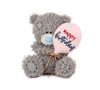 Me to You Tatty Teddy - Orsetto di compleanno con palloncino, collezione ufficiale, 10 cm, colore: Grigio