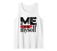 Me VS Myself Rivalry Competition Quotes Graphic Canotta
