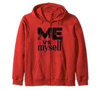 Me VS Myself Rivalry Competition Quotes Graphic Felpa con Cappuccio