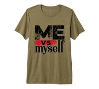 Me VS Myself Rivalry Competition Quotes Graphic Maglietta Premium