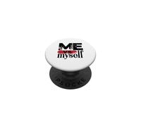Me VS Myself Rivalry Competition Quotes Graphic PopSockets PopGrip Adesivo