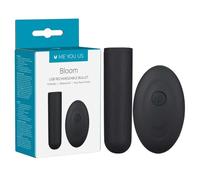 Me You Us - Bloom Proiettile Ricaricabile con Telecomando, 10 Modalità, Nero - Potente Vibratore da Slip per Piacere Discreto e Gioco di Coppia