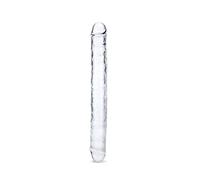 Me You Us Ultracock Clear Jelly 15" Double Ender Dildo - Prova sensazioni esilaranti con questo lungo e flessibile dildo in gelatina trasparente, ideale per il doppio piacere o il gioco da solista
