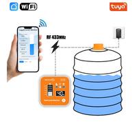 ME201R Tuya APP Sensore di livello ad ultrasuoni con display LCD Indicatore di temperatura Visualizzazione del tempo per il monitor del livello del serbatoio dell'acqua