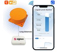 ME201WZ Tuya Smartlife App Rilevamento del livello dell'acqua ad ultrasuoni Indicatore di livello del liquido remoto Zigbee ad alta precisione