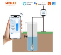 ME202W 5m Misuratore di livello di profondità del liquido del serbatoio dell'acqua Monitor Pompa automatica Indicatore di livello dell'aggiunta dell'acqua Sensore di livello del liquido ad ultrasuoni