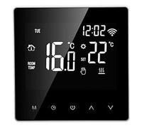 ME81H AC230V 50/60Hz Termostato Intelligente 5~90℃ WIFI Termostato Intelligente LCD Touch Screen Termostato Riscaldamento a Pavimento Acqua per Tuya(Sfondo bianco Pulsante bianco 3A)