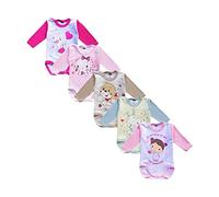 MEA BABY Body per neonati a manica lunga con stampa | 100% cotone | Body per bambine e bambini | Vari colori e stampe divertenti | Multipack da 5 pezzi (Mix colors 1, 74)