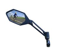 MEACHOW New Scratch Resistant Glass Lens,Handlebar Bike Mirror, Adjustable Safe Rearview Mirror, Bicycle Mirror (Blue Left Side) ME-005LB