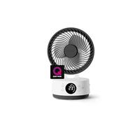 Meaco Fan Sefte® Circolatore d'aria portatile a batteria da 15,2 cm, 12 velocità, 22 dB, ultra silenzioso, senza fili, ventilatore da tavolo oscillante, ricaricabile + telecomando, durata 26 ore