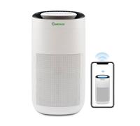 MEACO MeacoClean CA-HEPA 76x5, Purificatore d'Aria, Ideale per Casa e Ufficio, Controllo Wi-Fi, Filtro HEPA H13, Ultra Silenzioso 25 dB, Sensore di Qualità dell'Aria, Bianco - Nouvo