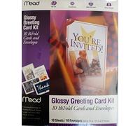 Mead Glossy Blank Printable Greeting Cards with Envelopes by Mead
