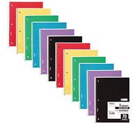 Mead Quaderni a spirale, confezione da 12, 1 oggetto, carta a righe larghe, 20 x 20 cm, 70 fogli per notebook, colori assortiti (73699)