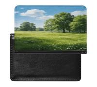Meadow - Custodia per passaporto, in pelle, ultra sottile, per passaporto, accessorio indispensabile per il viaggio, colore: verde
