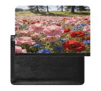 Meadow Florals - Custodia per passaporto in pelle, ultra sottile, per passaporto, accessorio indispensabile per il viaggio, porta passaporto