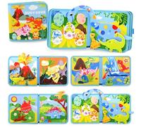 Meafeng Busy Board Libro Montessori Interattivo 1 Anno, Quiet Book sensoriale educativo, Giochi Montessori 1-6 Anni, Pannello di Feltro attività, Valigetta Montessori Bambini