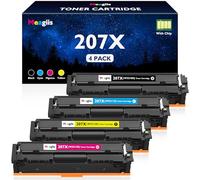 Meagiis 207X Cartucce Toner con chip Compatibile per HP 207X 207A per HP Color Laserjet Pro M255dw M255nw MFP M283fdw M283fdn M282nw W2210X W2211X W2212X W2213X (1 Nero, 1 Ciano, 1 Magenta, 1 Giallo)