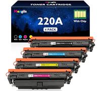 Meagiis 220A Con Chip Cartucce Toner Compatibile per HP 220A 220X Toner per HP Color LaserJet Pro 4202dw 4202dn MFP 4302fdw 4302dw 4302fdn W2200A W2201A W2202A W2203A (4 Pack)