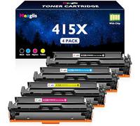 Meagiis 415X Cartucce Toner con chip Compatibile per HP 415X 415A per HP Color Laserjet Pro MFP M479fdw M479fnw M479fdn M479dw M454dn M454dw W2030X W2031X W2032X W2033X (Nero, Ciano, Magenta, Giallo)
