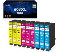 Meagiis 603XL Cartuccie di Inchiostro a Colore Compatibili per cartucce Epson 603XL 603 XL per Epson XP-2100 WF 2810 WF 2830 XP-3100 XP-4100 XP-2105 XP-2150 WF-2820 (3 Ciano, 3 Magenta, 3 Giallo)