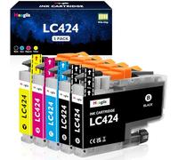 Meagiis LC424 LC 424 Cartucce d'inchiostro Compatibili per Brother LC424 LC-424 LC-424VAL per Brother DCP-J1200W DCP-J1200WE J1200W J1200WE (2 Nero, 1 Ciano, 1 Magenta, 1 Giallo)