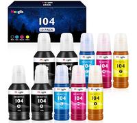 Meagiis per 104 Inchiostro Compatibile per Epson per 104 Multipack per EcoTank ET-4700 ET-2720 ET-2861 ET-2711 ET-2712 ET-2714 ET-2715 ET-2721 ET-2726 ET-14100 (4 Nero, 2 Ciano, 2 Magenta, 2 Giallo)