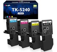 Meagiis TK5240 TK-5240 Cartucce Toner Compatibile con Kyocera TK5240 TK-5240 TK-5240K TK-5240C TK-5240Y TK-5240M per Kyocera Ecosys M5526cdn M5526cdw P5026cdn P5026cdw (1Nero 1Ciano 1Magenta 1Giallo)