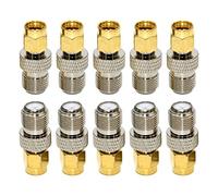 MEAKTSMI 10 Pezzi Durata SMA Spina A F Femminile RF Adattatore Coassiale RF Convertitore Per Home Cinema Connettori Dritti