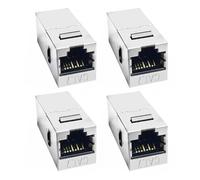 MEAKTSMI 4 pezzi RJ45 Cat7 schermato Inline Frizioni Cat7 femmina su presa Keystone 8P8C Cat7 Connettori modulari con Keystone