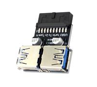 MEAKTSMI Adattatore USB 19/20Pin USB 2 Porte USB 3.0 Board PC Scheda madre Scheda madre 19Pin Strecker Risers Prolunga