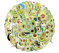 MEAKTSMI Avocado Adesivi Impermeabile Carino Cartoon Frutta Decalcomanie Decalcomanie per Laptop Album Collezioni Notebook Pad Telefono Regalo Bambini X100 Pezzi