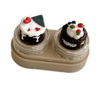 MEAKTSMI Bellissime lenti a contatto con coperchio contenitore con ventosa pinzette per lenti a contatto efficienti, Colore latte