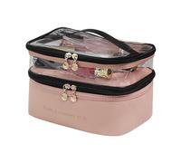 MEAKTSMI Caso di immagazzinaggio versatile di trucco con due scomparti separati eleganti borse di viaggio elegante borsa di trucco per il cosmetico