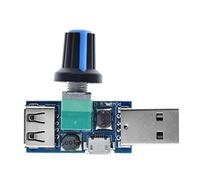 MEAKTSMI Regolatore di velocità della ventola USB 4 V-12 V per ventola di computer multi-marcia, regolazione manuale della velocità
