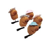 MEAKTSMI Set di 5 fermagli per capelli alla moda 3D Capybaras, graziosi fermagli per capelli, morbidi, adatti per l'uso quotidiano e le feste