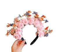 MEAKTSMI Tradizionale Cinese Fascia Floreale Copricapo Cultura Cinese Copricapo Tessuto Floreale Fascia Elegante Parte Dei Capelli Per Ragazze