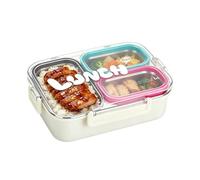 Meal Carrier Box - Three Compartment Lunch Storage Container, Reusable Food | Kids Stainless Steel Food Container Lunch Container 3 Compartment Food Fruits Vegetables School Camping Spring Trip Commuting