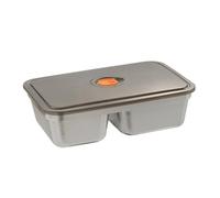 Meal Prep Container, Lunch Box, 8,66 x 5,75 x 2,28 pollici, Leakproof Food Storage, Portable Meal Organizer with Two Dividers, Sturdy Design for Kitchen, Work, Travel, School, Fridge, Picnic, Gym