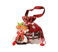 Meal Prep Contenitori Borsa Vigilia di Natale Non Tessuto Vecchio Uomo Borsa Portatile Caramelle Piccola Confezione Borsa Decorazione (C, 25x20cm)